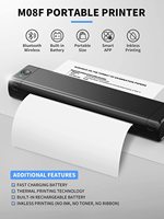 Mini imprimante d'étiquettes thermiques de poche Portable sans fil A4, Machine d'impression d'autocollants pour téléphone Portable
