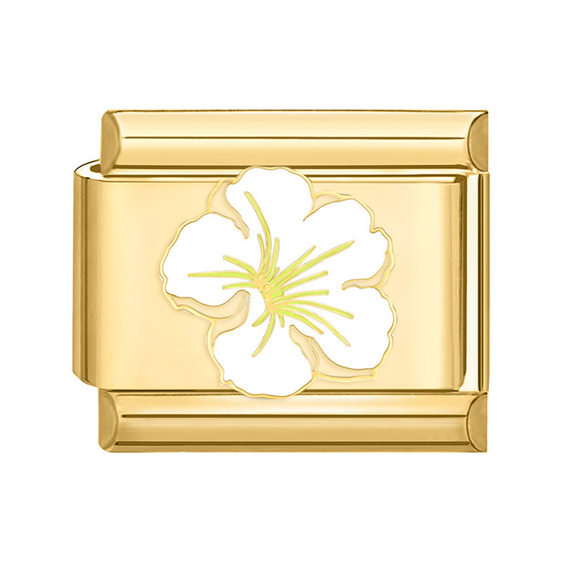 YWXH-98-Fleur blanche fond doré