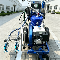Machine de marquage routier à pulvérisation à froid manuelle avec une largeur de traçage de 200 mm pour le travail de marquage des parkings