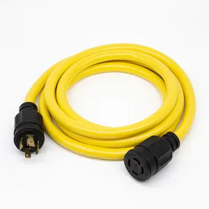 15 FT NEMA L14-30P to L14-30R 120V/250V 30 Amp 4 Prong Male Plug to Twist Lock Female Receptacle Welder Welding Extension cord
