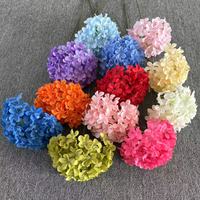 Bunga Hydrangea Sutra Buatan Premium Batang Tunggal 90 Tangkai, Tangkai Bunga Palsu untuk Dinding Bunga Pernikahan