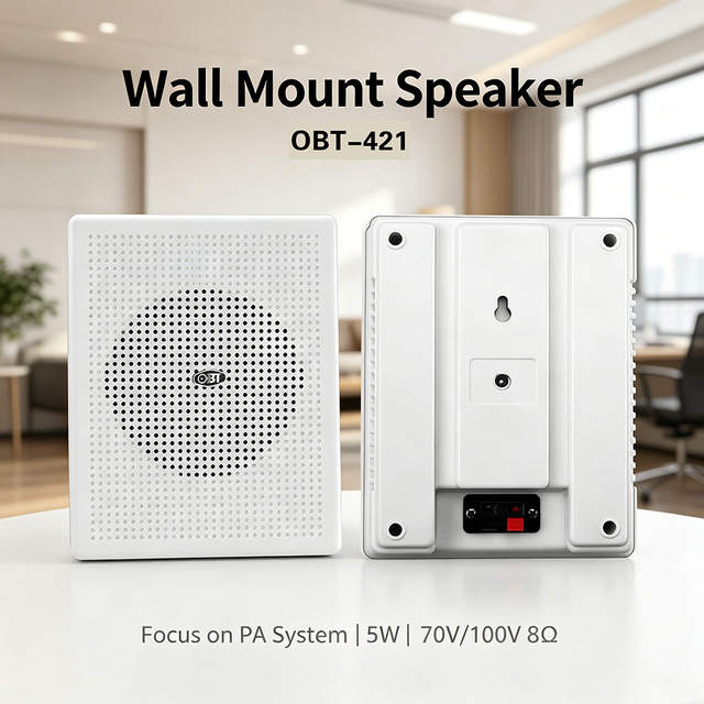 OBT-421 Wall Mount Speaker 5 Inch Full Frequency Driver High Definition Sound for Mall School PA System