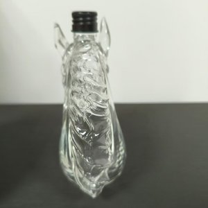 Bouteille en verre de silex à tête de cheval animale personnalisée de 350ml avec couvercles en aluminium avec bouchon pour vin <span class=keywords><strong>vodka</strong></span> whisky alcool - Product Image 6