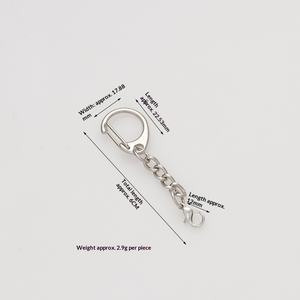 Ganci a D per Creazione di Gioielli Fai-da-Te, Accessori per Portachiavi in Metallo Argento - Product Image 3