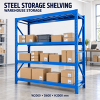 Étagères de stockage en acier métallique multi-niveaux, robustes, résistantes à la corrosion, pour entrepôt, OEM ODM