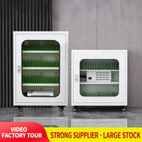 Armoire de charge pour tablettes et ordinateurs portables avec serrure électronique, ports USB, casier de rangement pour téléphones portables, construction métallique résistante à la rouille