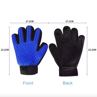 Gants de toilettage pour animaux de compagnie en silicone écologique à 180 picots, très demandés, pour l'élimination des poils de chats et de chiens