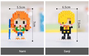 De dibujos animados bloques Ace Sanji fumador Usopp <span class=keywords><strong>nico</strong></span> <span class=keywords><strong>robin</strong></span> una pieza nami pvc <span class=keywords><strong>figura</strong></span> de acción - Product Image 4