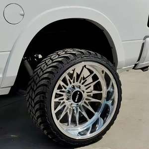 Polierte Silberne Tiefbett Felge Konkav Offroad 24x14/12 8x170/8x180/6x139.7/8x165.1 Geschmiedete Räder für SUV Pickup <span class=keywords><strong>Truck</strong></span> Ford - Product Image 2