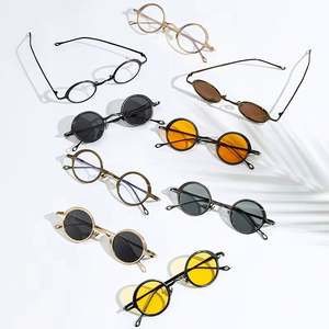 Lunettes de soleil polarisées pour hommes, style rétro classique, en alliage, steampunk, UV400, petites, rondes, punk, avec logo personnalisé 2025 - Product Image 3