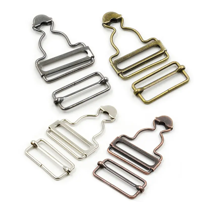 High Quality Garment Accessories Manufacturers Classical Simple Slider Cute Jeans Clip Dungaree Metal Adjuster Suspender Buckle