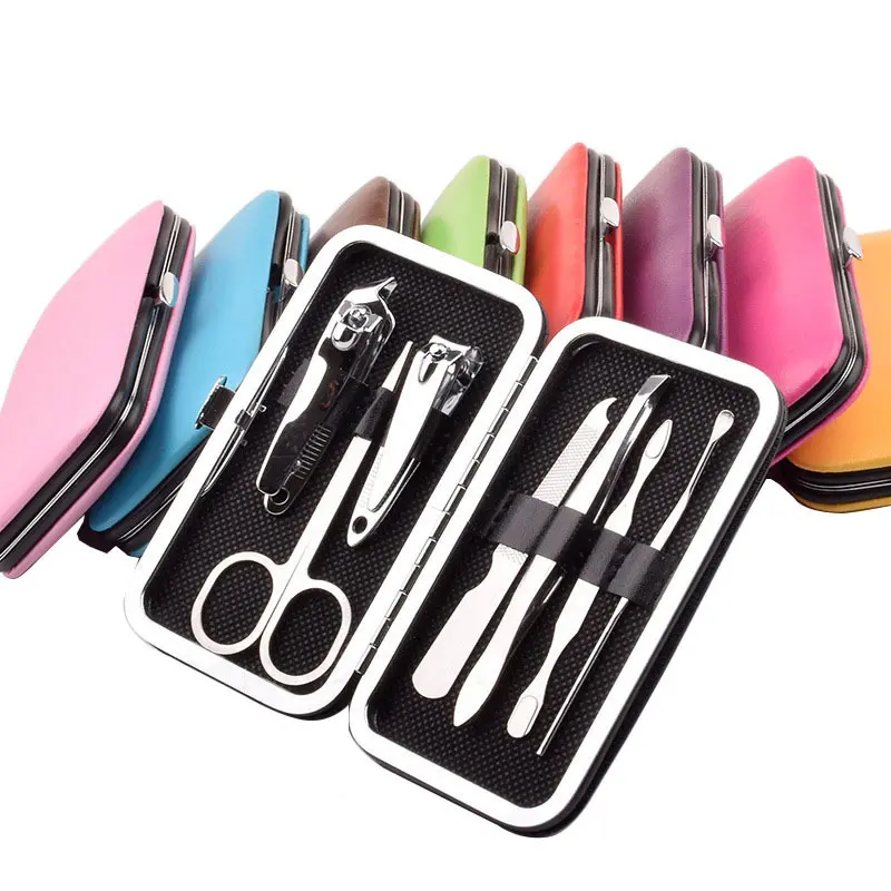 HF quality cheap 7 pieces manicure pedicure nail clippers set Nail clippers beauty tools set