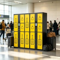 Meilleures Ventes : Casier à Bagages Intelligent en Métal avec Serrure Électronique, Armoire de Rangement Sécurisée pour Colis Personnels (Aéroport, Gare) 24/7