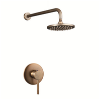 Ensemble de robinets de douche muraux, Kit de garniture de douche, ensemble de douche de salle de bain en laiton Antique