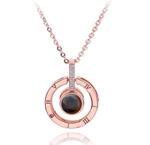 Máy Ảnh Ẩn 100 Ngôn Ngữ Vòng Trái Tim Rose <span class=keywords><strong>Gold</strong></span> Tấm Hợp Thời Trang Châu Phi Quyến Rũ Chuỗi Pha Lê Mặt Dây Chuyền Tôi Tình Yêu U Đồ Trang Sức Dây Chuyền - Product Image 1
