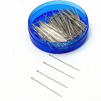 Lot de 200 épingles droites en acier inoxydable pour couture, éco-responsables, 35mm, 30mm, 25mm, accessoires de couture pour tailleur, artisanat et quilting