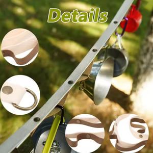 キャンプ用物干しストラップ アウトドア吊り下げロープオーガナイザー ポータブルキャンプ用物干し キャンプ用品用 - Product Image 5