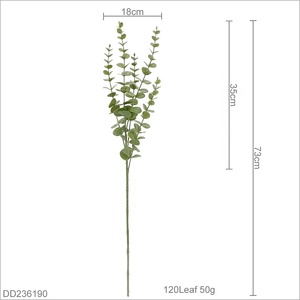 Tallo de <span class=keywords><strong>Eucalipto</strong></span> Artificial de Plástico con Hojas Redondas Escarchadas para Decoración Boho del Hogar y Arreglos Florales para Bodas - Product Image 2