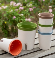 Vente en gros auto-arrosage intelligent petit pot de fleurs moderne en plastique Pot de fleur Pot pour jardin décoration de la maison