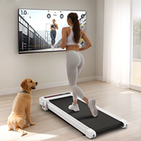 Tapis de marche 2-en-1 avec écran LED, léger et portable, tapis de course électrique pour la maison et le bureau, avec surveillance de la course et moteur 2,25 CV