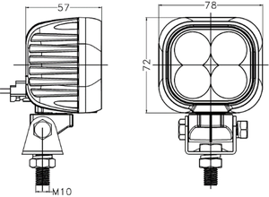 40W Tractor agrícola Heavy Duty Excavator <span class=keywords><strong>Shooter</strong></span> Minería fuera de carretera Fila Lámpara Led Luz DE TRABAJO - Product Image 6