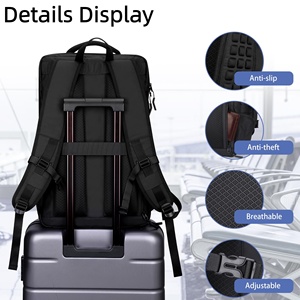 Mochila de Viaje para Computadora Portátil con Logotipo Personalizado, Aprobada para Vuelos, Compatible con Computadoras Portátiles de 17.3 Pulgadas, para <span class=keywords><strong>Viajes</strong></span> de Negocios - Product Image 6