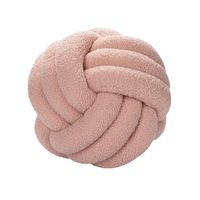 Coussin décoratif en peluche fait main en forme de boule nouée pour la décoration intérieure - Vente en gros