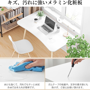 Bureau d'ordinateur facile à assembler, en bois, élégant, pour l'étude, la chambre à coucher, le salon, le comptoir, le poste de travail pour PC, le support de couture - Product Image 5