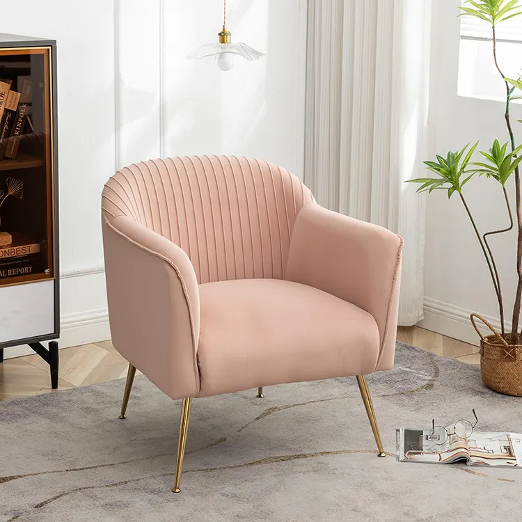 Akzent Stuhl Nordic Style Sofa Einzels tuhl Wohnzimmer Schlafzimmer Akzent Pink Stuhl