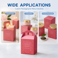 Boîte à bougies écologique pour cadeaux de mariage avec poignée pliable pour le rangement de cadeaux, étiquettes personnalisées, ODM, livraison rapide