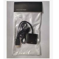 Adaptador HDMI a VGA chapado en oro de 1080P, Cable de Audio de 3,5mm y Cable de alimentación Micro USB para PS4, portátil y HDTV