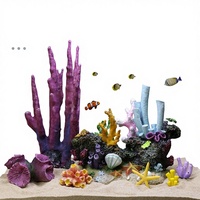 Faux corail pour aquarium, ornement de corail artificiel pour aquarium, décoration d'aquarium, plante en plastique, petite taille
