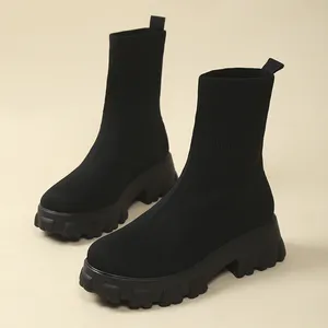 RJNA ZH365 <strong>Women</strong> <strong>Ankle</strong> <strong>Boots</strong> Lightweight Casual for <strong>Women</strong> <strong>Wedge</strong> Fashion Sock <strong>Boots</strong> Knitting Winter Medium Tube Platform <strong>Boot</strong> - Product Image 5