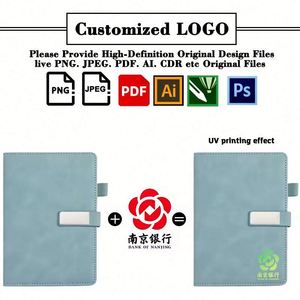 Wholesale <b>Custom</b> Logo Printed Leather Cover A5 <b>Diary</b> Promo Business Gift Travel Notebook With Pen Holder - Product Image 3
