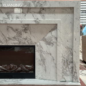 Caminetti in Marmo Naturale su Misura, Design <span class=keywords><strong>Moderno</strong></span> e Minimalista, per Soggiorno Interno, Vendita all'Ingrosso dalla Fabbrica - Product Image 5