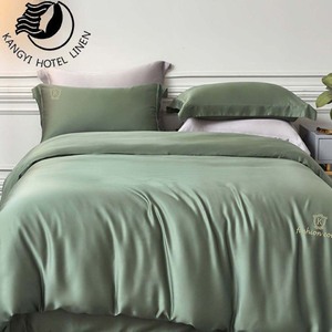 แฟชั่นขายร้อนโรงแรมบ้านหรูหราชุดเครื่องนอน100% Tencel เดิมพันแผ่นผ้าลินินผ้าปูที่นอน - Product Image 2