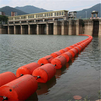 Barrière flottante en plastique pour poubelles, bouées résistantes aux UV, flottabilité de 220 kg, diamètre de 600 mm, pour la capture des déchets dans les barrages, rivières et lacs