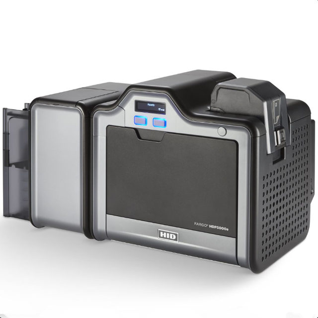 High Performance ID Printer Hidfargo HDP5000E Dual Sided 96640 Retransfer PVC ID Card Printer for Student NFC ID Card Printing