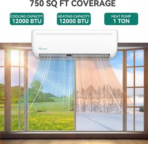 Système de climatisation et de chauffage YITAHOME 12k BTU Mini Split, pompe à chaleur, 21 SEER, 220V, Wifi, sans conduit, climatiseur split - Product Image 6