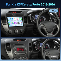 Podofo 9'' pour Kia K3/Cerato/Forte 2013-2016 Autoradio 4+64G Audio de voiture Autoradio sans fil Carplay/Android Auto Vente en gros OEM