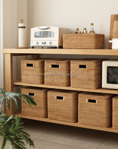 Wholesale Rectangle Rattan <b>Basket</b> Eco-Friendly Home Decoration and <b>Laundry</b> Storage Bin From China - Product Image 2