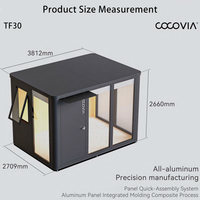 Kit de Chambre Modulaire en Aluminium Cocovia TF30 – Bureau de Jardin Moderne en Kit et Studio de Jardin pour Villa ou Supermarché