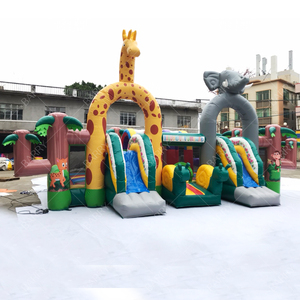 Sân Chơi Jungle Theme Công Viên Giải Trí <span class=keywords><strong>Inflatable</strong></span> Bouncer <span class=keywords><strong>Slide</strong></span> Bán Trẻ Em - Product Image 1