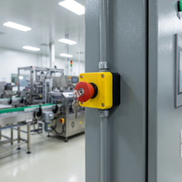 Usine directe rectangulaire 68*51mm 2 positions en plastique boîte de commande de clé électronique bouton d'arrêt d'urgence boîte de commutation