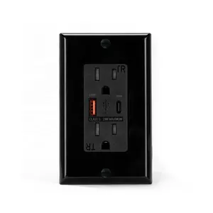 Factory US Standard Duplex 15A Receptacle universal electric socket PD20W electric socket with usb TYPE A+C