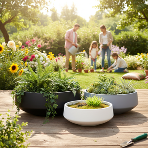 Macetas de Cerámica Populares para Suculentas, Uso Interior y Exterior, Estilo de Diseño Minimalista para Musgo, para el Suelo, para el Hogar y el Jardín - Product Image 4