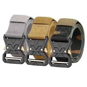 Wholesale Men's Belt Nylon Fast Release Metal Buckle Duty Combat Outdoor Working Tool Waist Belt Camouflage Tactical Belt