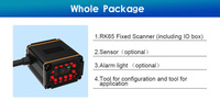 Escáner Fijo SCANSMART RK65 USB RS232 RJ45 TCP/IP con Detección Automática y Grado de Sellado IP65