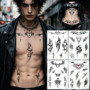<span class=keywords><strong>Tatuajes</strong></span> <span class=keywords><strong>Temporales</strong></span> Coloridos para Parejas, Adhesivo de Corazón Sexy, Tatuaje Impermeable de Súcubo, Apto para Abdomen, Espalda Baja y <span class=keywords><strong>Pecho</strong></span> - Product Image 6