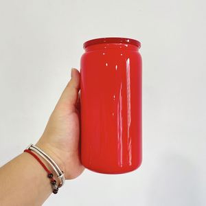 Paquete de 50 Vasos de Vidrio de Borosilicato Brillante de Color Sólido de 16 oz para Cerveza y Refrescos, Aptos para Envolturas UV DTF - Product Image 4